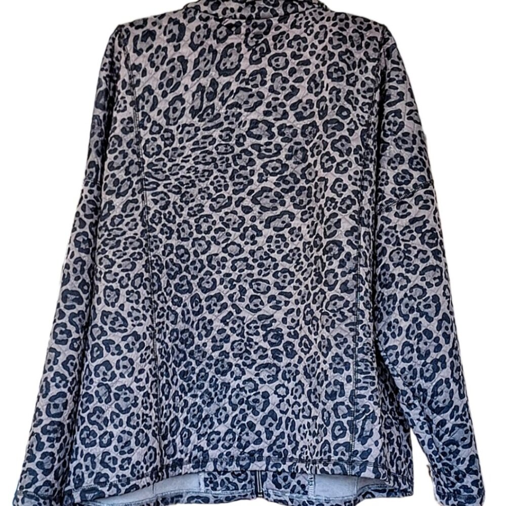 Ruby Rd. Women's Xl Animal Print Quilted Full-Zip Lightweight Jacke View 2